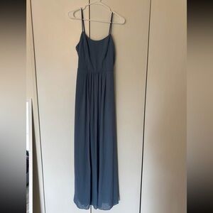 Elegant Blue Maxi Dress